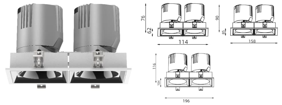 Taurus Series Pro Hotel Mini Spot Lights - 3